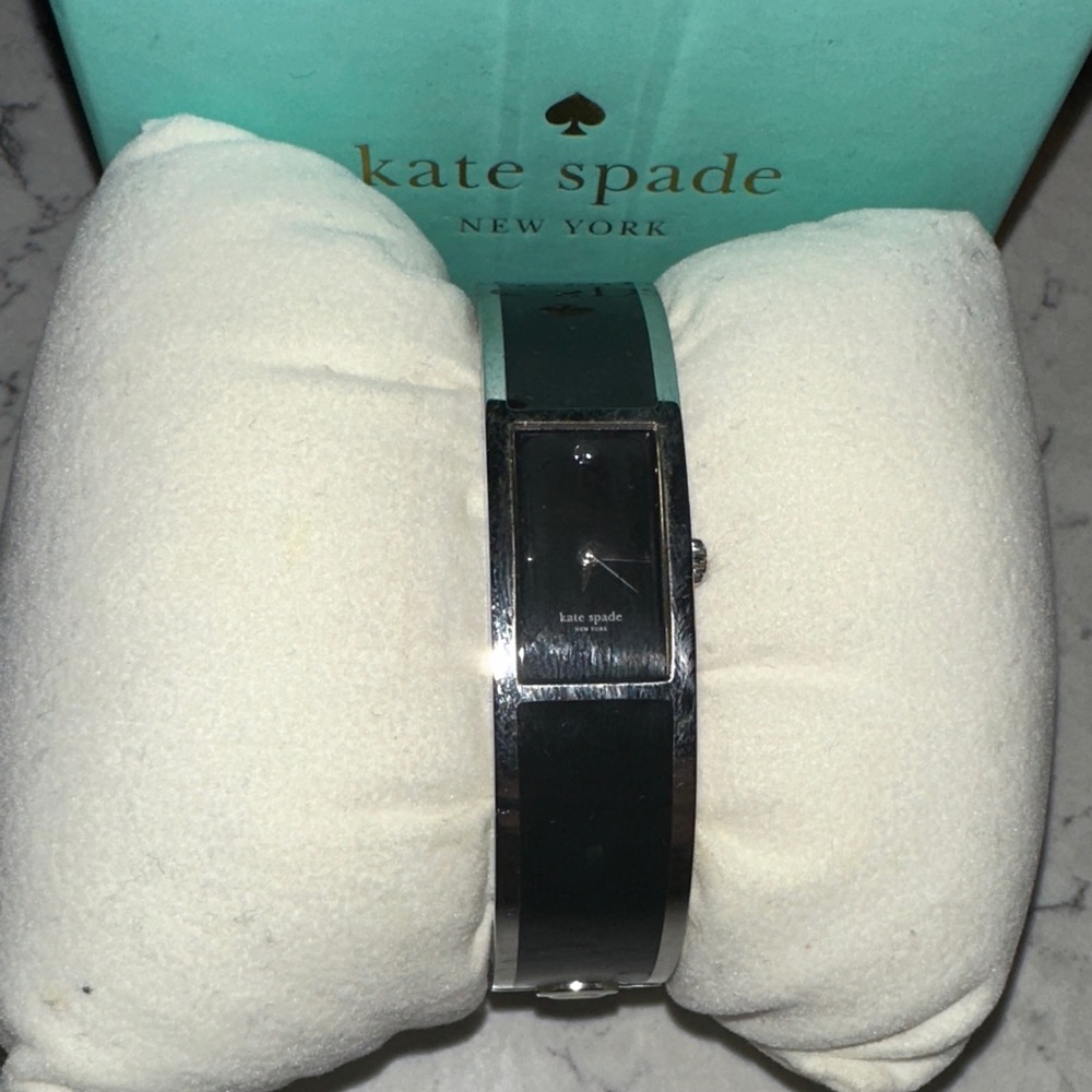 kate spade Black and Silver Bangle Watch